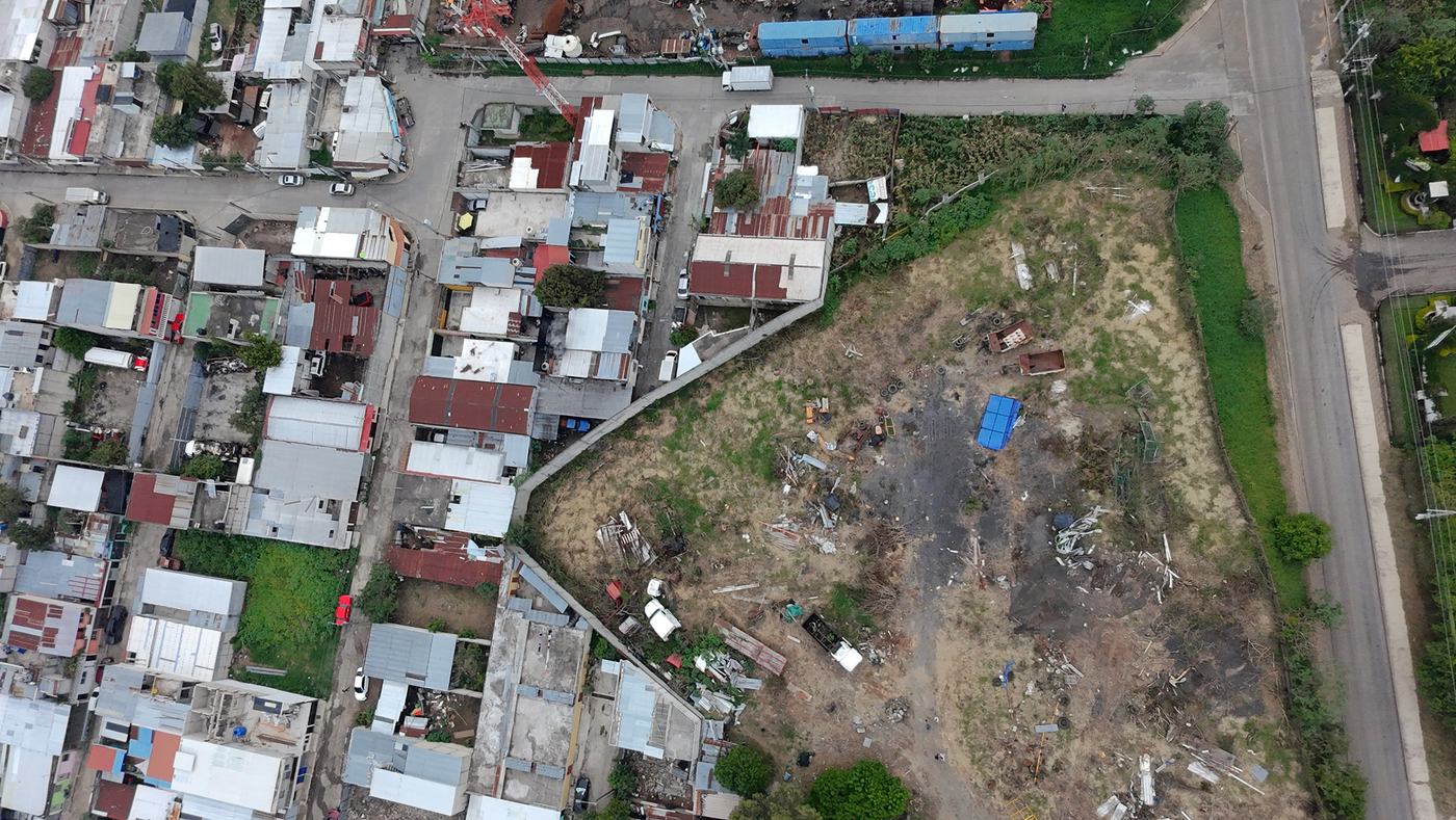 Foto aérea del terreno